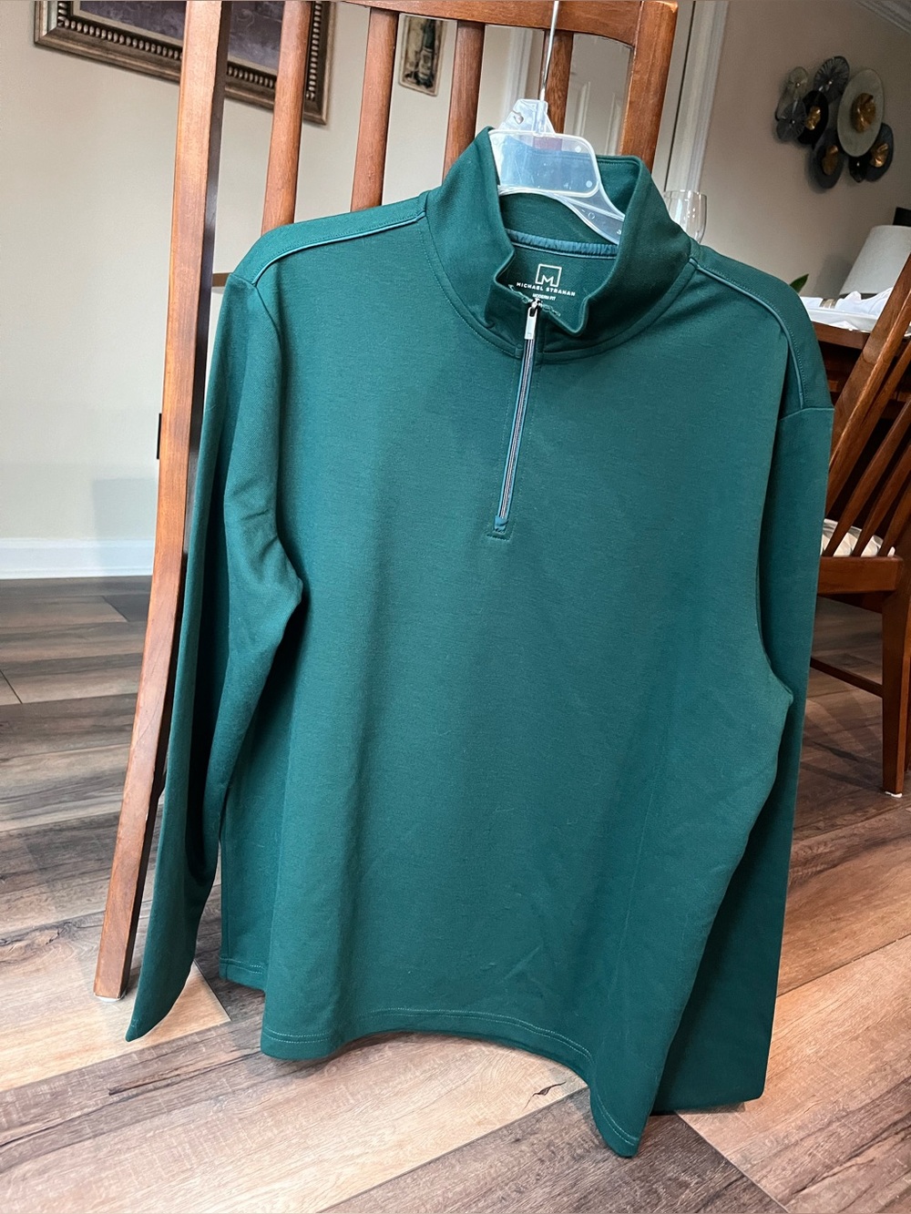 Michael Strahan Size Large Emerald Green Quarter Zip! NWOT! Perfect Gift!